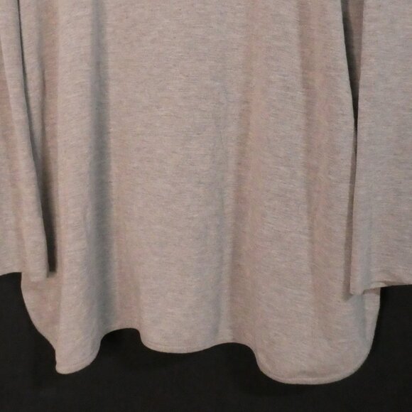 CABLE & GAUGE - Woman | 1X | Cozy Grey Cowl Neck Sweater | Pockets - Picture 13 of 14